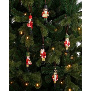 Weihnachtsschmuck Nussknacker – Set 6 Stück – L4 x B2 x H11 cm – Polyester – Rot – Bild 2