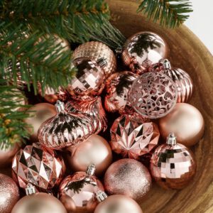 Weihnachtskugel-Set – 60 Stück – Ø7 cm – unzerbrechlich – Rosa – Bild 2