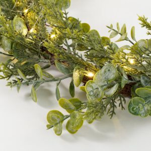 Weihnachtskranz mit LED-Beleuchtung – Ø45 cm – Grün – Bild 3