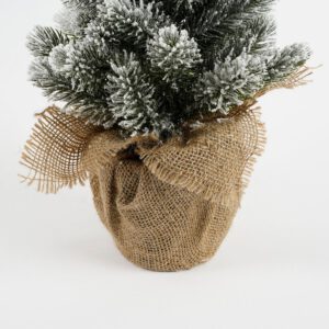 Künstlicher Weihnachtsbaum aus Jute – H60 x Ø30 cm – Grün gefrostet – Bild 4