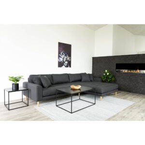 Vita Couchtisch - Schwarz, Stahl, 60x90x45cm – Bild 2