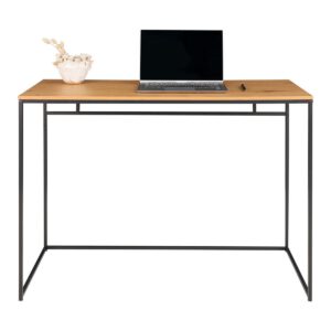 Vita Schreibtisch - Eichenoptik, schwarz, 100x45x75cm – Bild 4