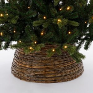 Weihnachtsbaumkorb – H21 x Ø50 cm – Weidenzweige – Braun – Bild 4