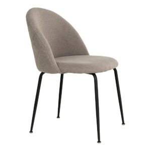 Geneve Dining Chair – Esszimmerstuhl, Stein mit schwarzen Beinen, HN1231 – 2er-Set – Bild 3