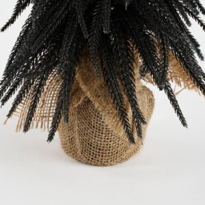 Künstlicher Weihnachtsbaum aus Jute – H45 x Ø25 cm – Schwarz – Bild 3