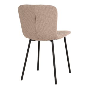 Halden Dining Chair – Esszimmerstuhl aus Bouclé, beige mit schwarzen Beinen, HN1233 – 2er-Set – Bild 5