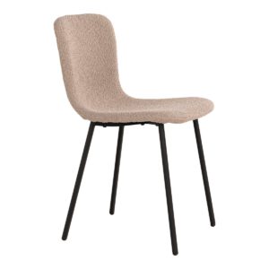 Halden Dining Chair – Esszimmerstuhl aus Bouclé, beige mit schwarzen Beinen, HN1233 – 2er-Set – Bild 4