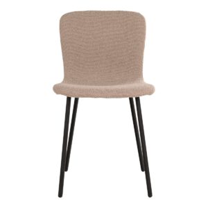 Halden Dining Chair – Esszimmerstuhl aus Bouclé, beige mit schwarzen Beinen, HN1233 – 2er-Set – Bild 3