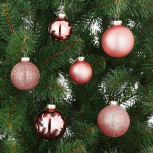 Weihnachtskugel-Set – 26 Stück – Ø7 cm – Glas – Rosa – Bild 3