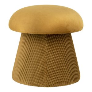 Hampton Pouf – Pouf aus Samt, Ocker, ø41x39 cm – Bild 3