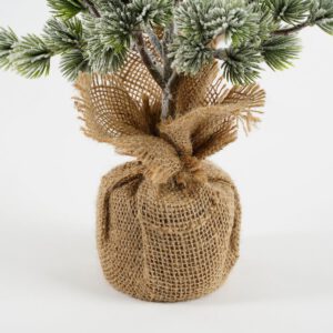 Künstlicher Weihnachtsbaum aus Jute – H45 x Ø23 cm – Grün gefrostet – Bild 4