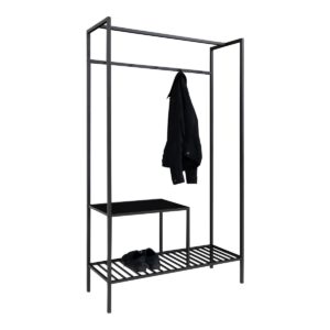 Vita Kleiderschrank – Schwarz, Stahl, 101 x 38 x 170 cm – Bild 5