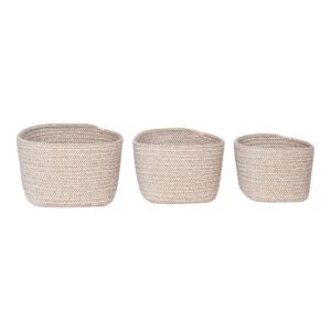 Cadima Basket - Korb, Baumwolle, Beige, 3er-Set – Bild 3