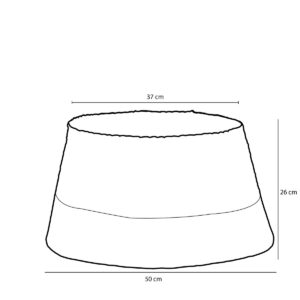 Weihnachtsbaumrock – H26 x Ø50 cm – Seegras – Grau – Bild 4