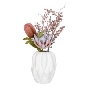 Vase - Vase, Keramik, beige, 19,5x19,5x26 cm – Bild 2