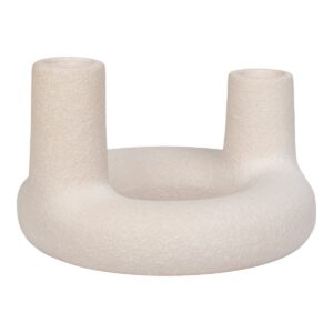 Kerzenhalter - Kerzenhalter, Keramik, beige, ø13x8,5 cm – Bild 4