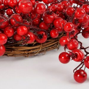 Weihnachtskranz Beeren - Ø40 cm - Schaumstoff - Rot – Bild 3