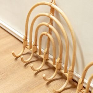 Rattan Garderobenhaken Beige Wandhaken MAKU (2 Größen) – Bild 6