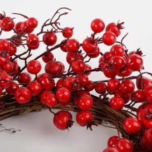 Weihnachtskranz Beeren - Ø40 cm - Schaumstoff - Rot – Bild 2