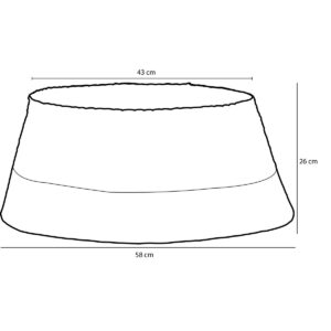 Weihnachtsbaumrock – H26 x Ø58 cm – Seegras – Grau – Bild 4